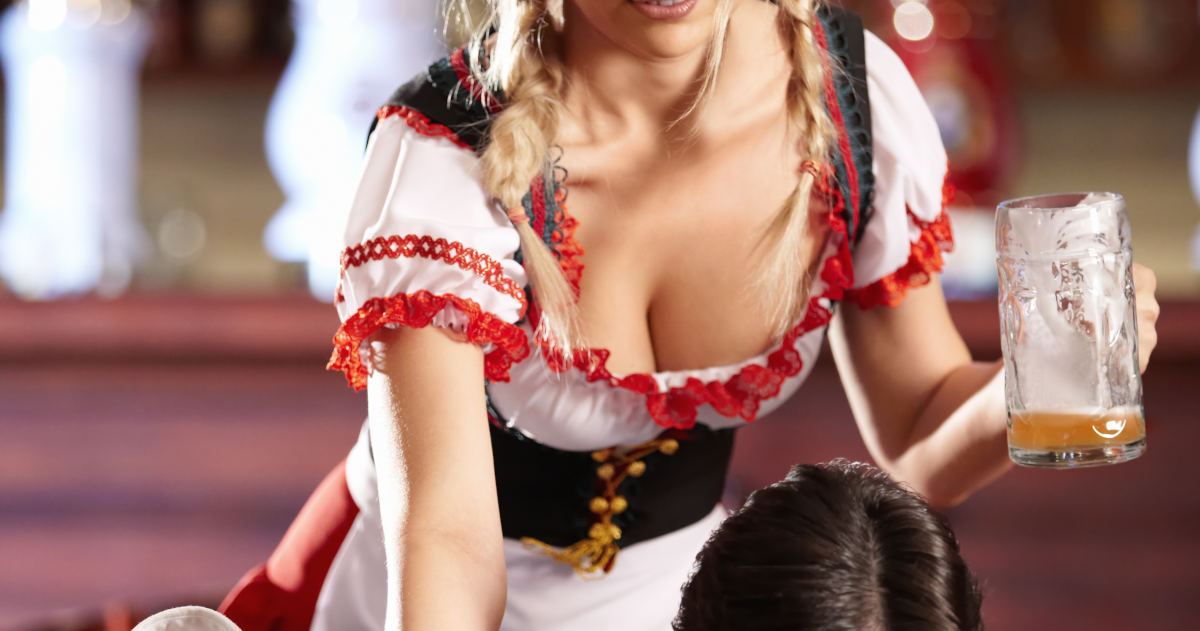 Young attractive waitress